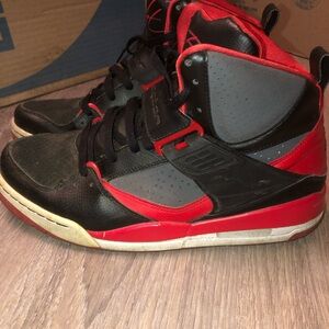 Jordan Red and Black Sneakers